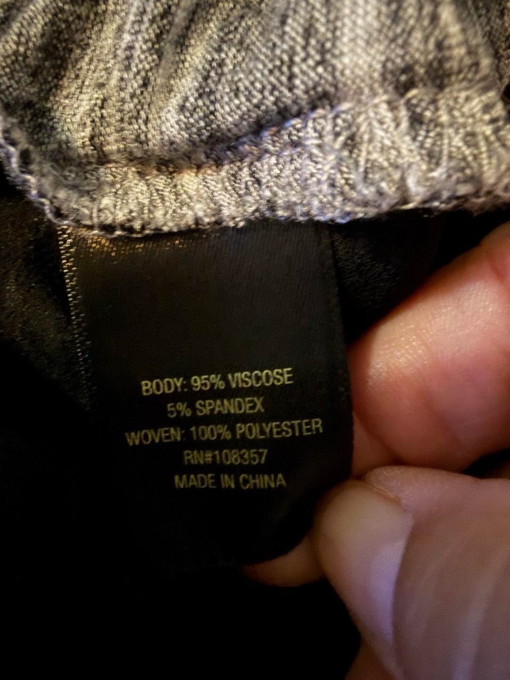 Worthington Black and Gray Open Drape Front Cardigan 4X - Picture 4 of 4